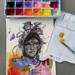 Livepainting bei boesner Unterentfelden mit Katja von Strijk