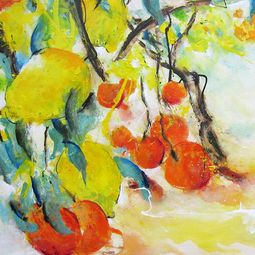 Kurs im Atelier boesner in Unterentfelden mit Heidi Reil Acrylmalkurs