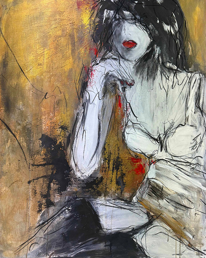 MENSCHEN - ABER ABSTRAKT Kurs mit Carmen Högger Kurs im Atelier boesner in Münchwilen mit Carmen Högger
