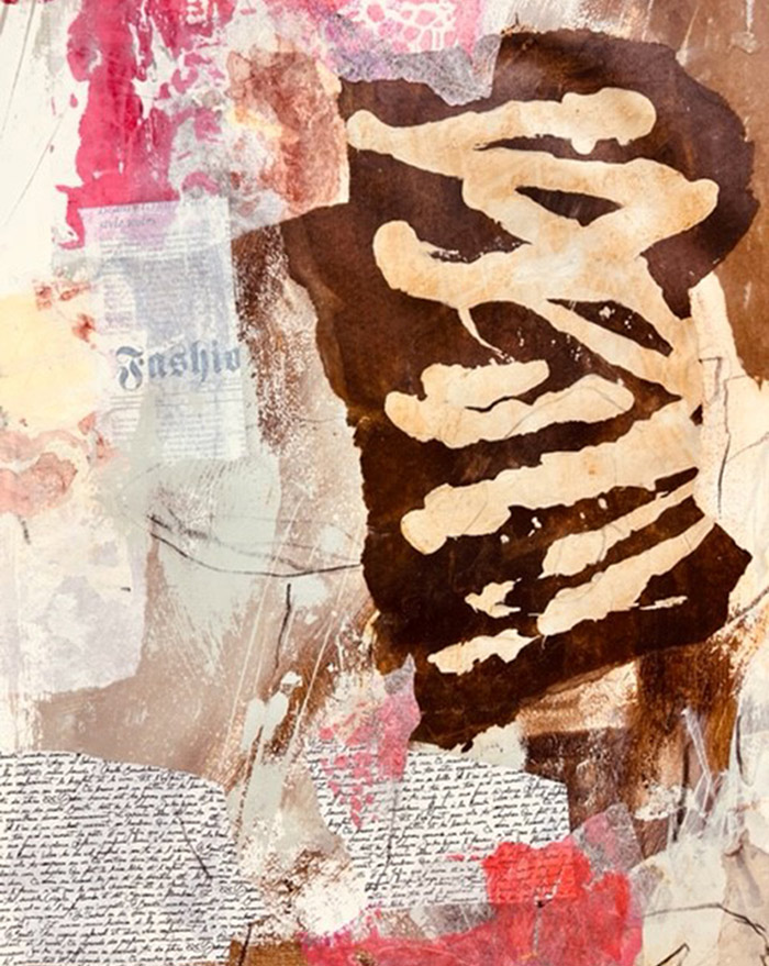 EXPERIMENT DRUCK UND COLLAGE mit Christina Kläfiger Kurs im Atelier boesner in Aarberg mit Christina Kläfiger