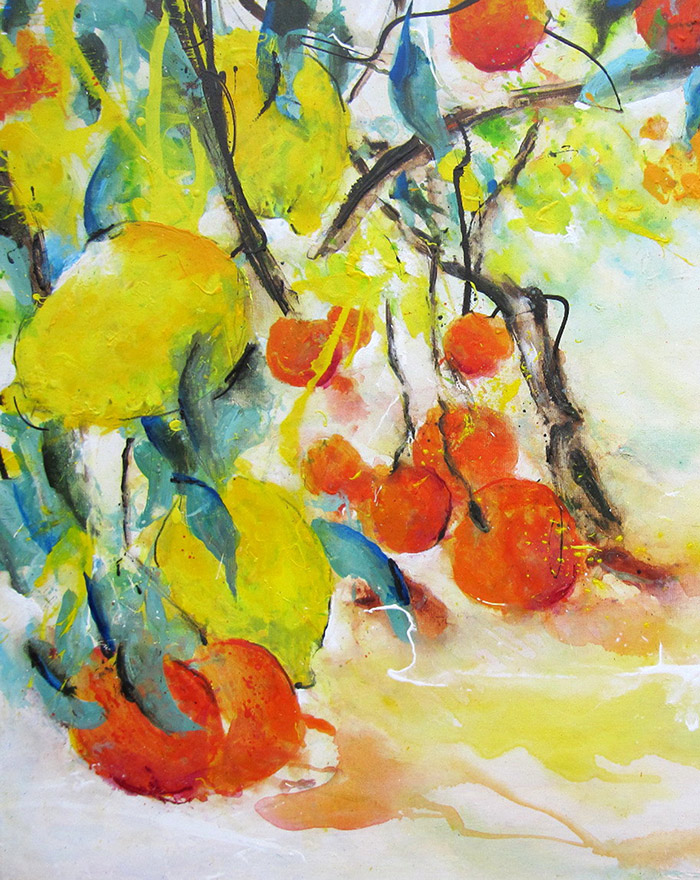 MEDITERRANE FARBTRÄUME von Heidi Reil Kurs im Atelier boesner in Unterentfelden mit Heidi Reil Acrylmalkurs