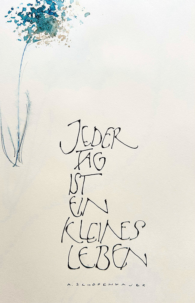 HERMANN KILIAN SCHRIFT Kurs mit Annikki Rigendinger im Atelier boesner in Unterentfelden