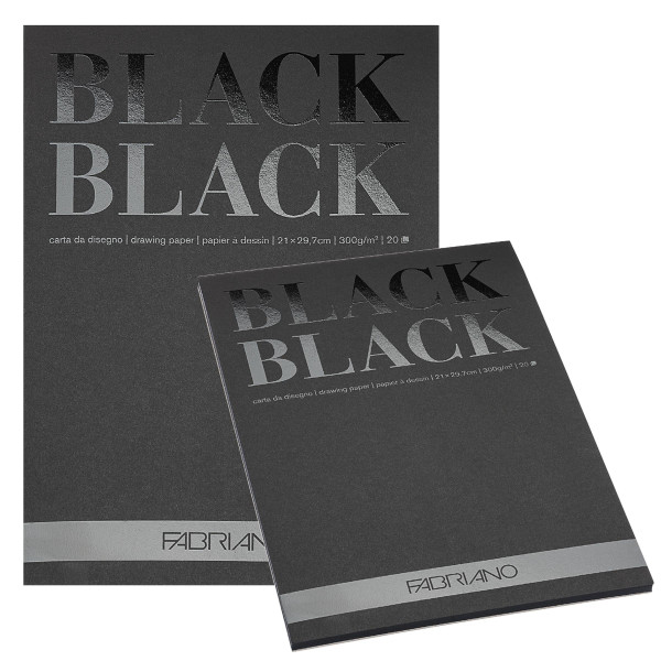 Fabriano Black Black Zeichenpapier-Block