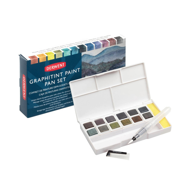 Derwent Graphitint Paint Pan Reise-Set