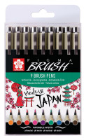 Sakura Pigma Brush-Set | 9 Stifte