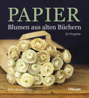 Papier Blumen aus alten Büchern