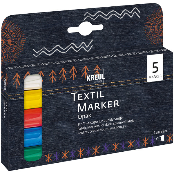 Kreul Marqueur textile opaque set medium