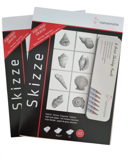Hahnemühle Skizze 96 g/m² + Bleistiftbox gratis