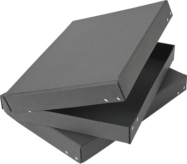 Black Boxes Aufbewahrungskarton aus Hartpappe im Doppelpack, für DIN A4