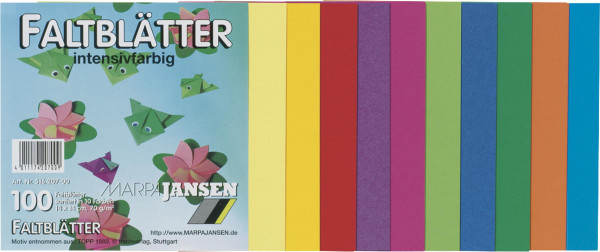 Marpa Jansen Feuilles à plier de couleurs intenses, pour origami