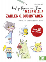 Lustige Figuren und Tiere malen aus Zahlen & Buchstaben (Christopher Hart) | Christophorus Vlg.