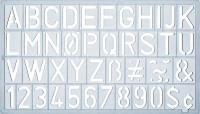 Ars Nova Schrift/Zahlenschablone Standard inkl. Sonderzeichen (ANSSTM)
