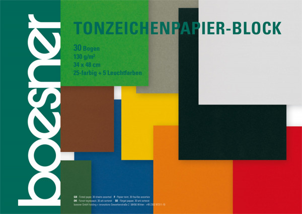 boesner Tonzeichenpapier-Block XXL