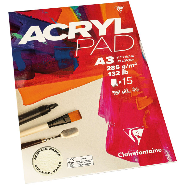 Clairefontaine 285 g/m², bloc avec 12 feuilles