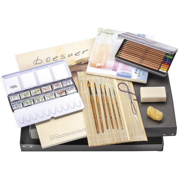 boesner Grand set aquarelle de 14 pièces