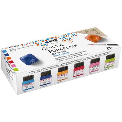Kreul Glass & Porcelain Classic Paint - Black, 20 Ml, Water-Based, Opaque, Oven-Bake For Dishwasher Safe Finish