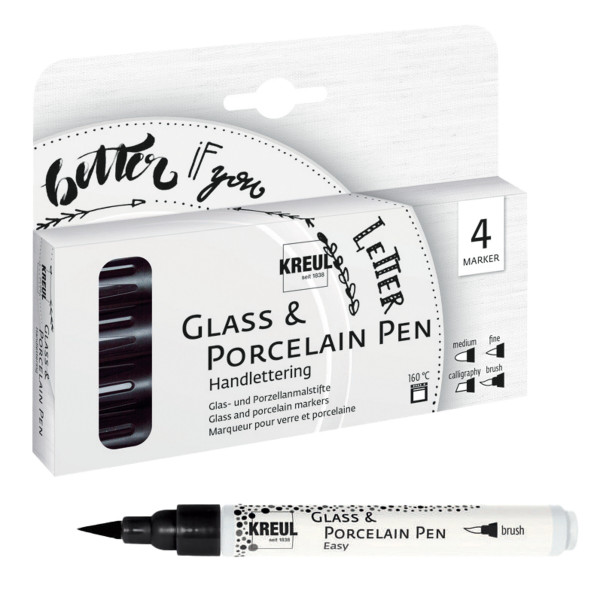 Kreul Glass & Porcelain Pen Set de Handlettering