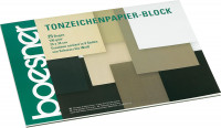 Block mit 25 Blatt, Grautöne | boesner Tonzeichenpapier