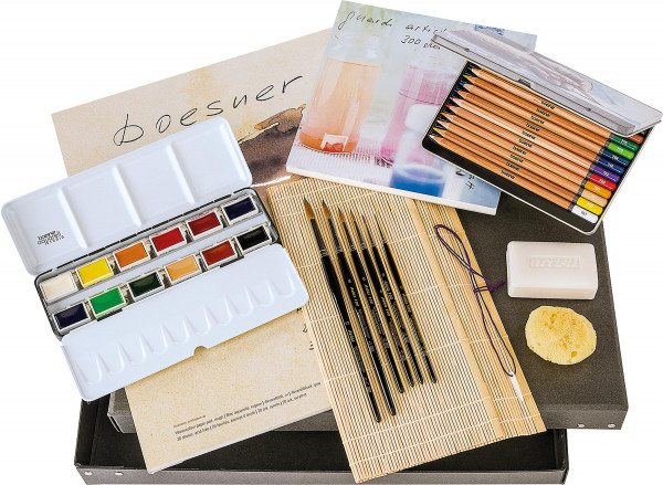 boesner Grand set aquarelle de 14 pièces