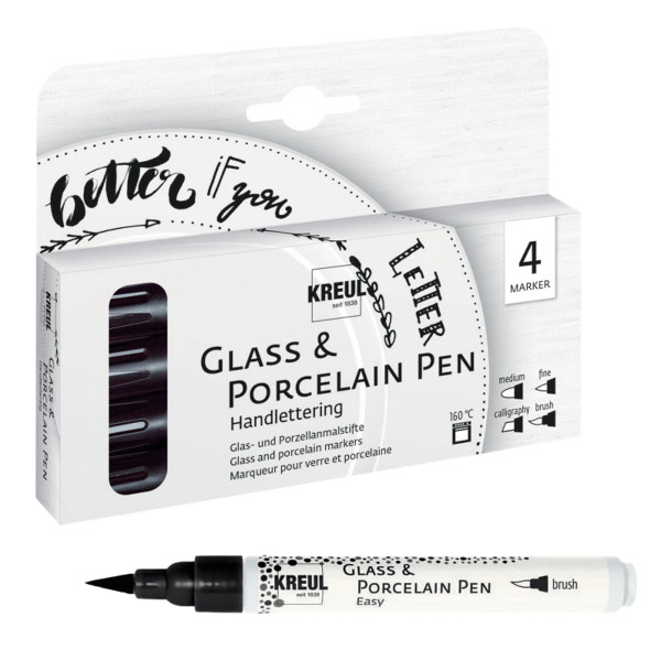 Kreul Glass & Porcelain Pen Handlettering-Set
