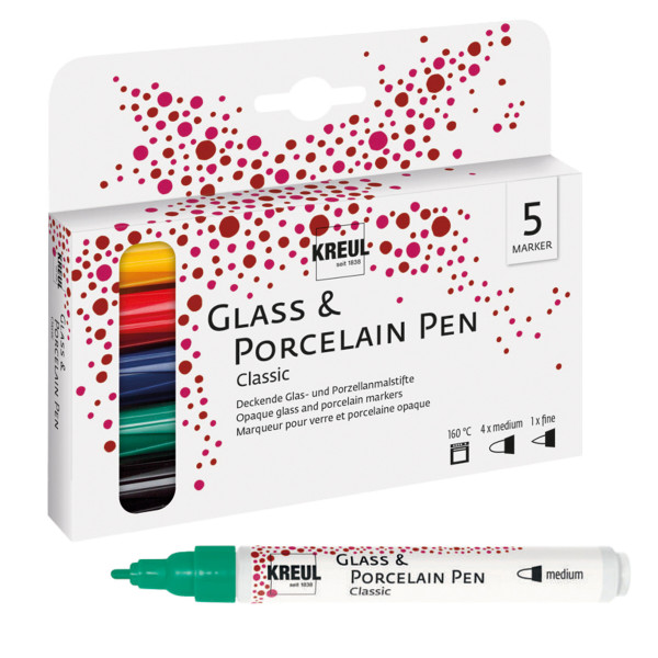 Kreul Glass & Porcelain Pen Classic-Set
