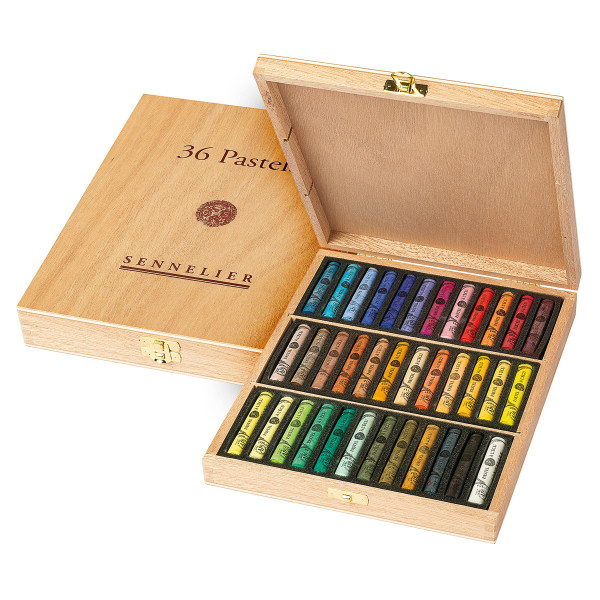 Sennelier Set de pastels doux d'artiste Ecu dans un coffret en bois