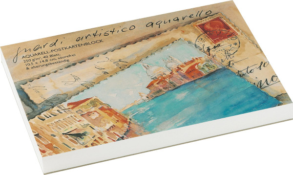 Guardi Artistico Aquarello Aquarellpostkarten-Block