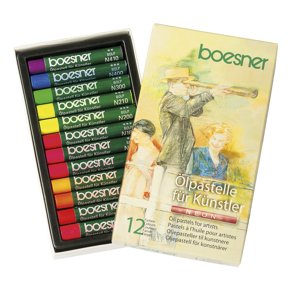 boesner Kit de pastels à huile, couleurs néon