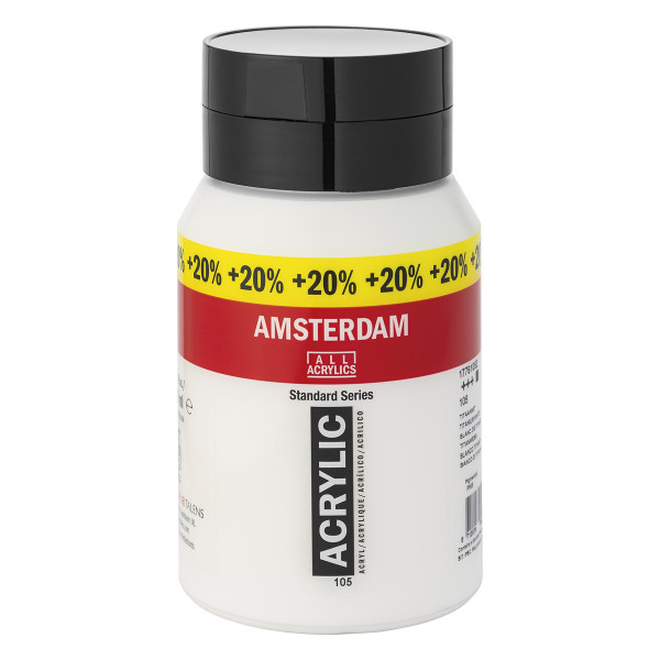 Royal Talens – Amsterdam Standard Series Studio-Acrylfarbe, Titanweiß in 600 ml