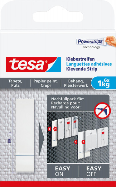Tesa® Languettes adhésives pour papier peint et plâtre