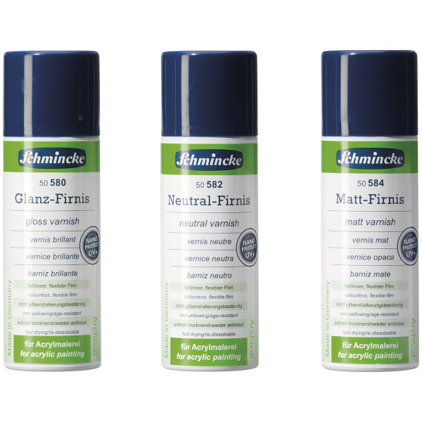 Schmincke Glanz- und Neutralfirnis mit UV-Schutz