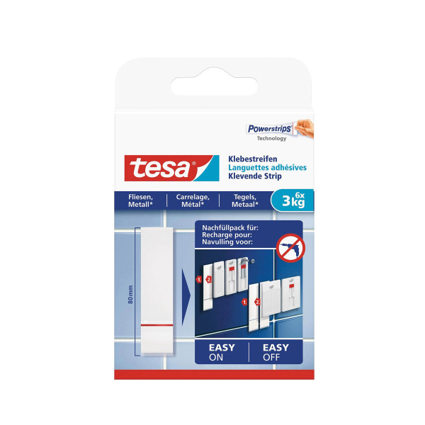 Tesa® Ersatzklebestreifen für Fliesen und Metall