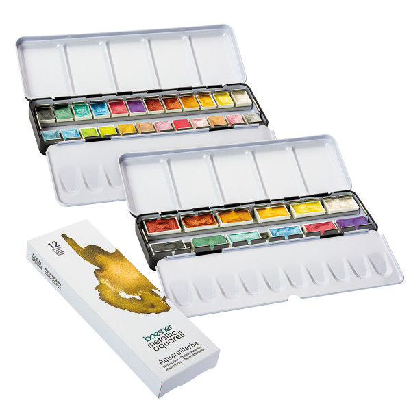 boesner – Metallic Aquarell Couleurs aquarelles pour étudiants