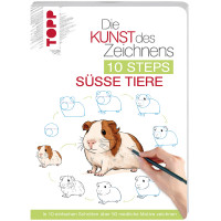 Kunst d. Zeichnens Süsse Tiere 10 Steps frechverlag
