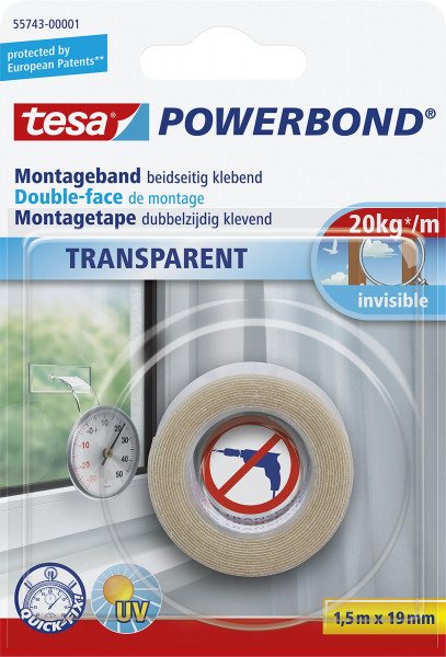 Tesa® Montageband beidseitig klebend