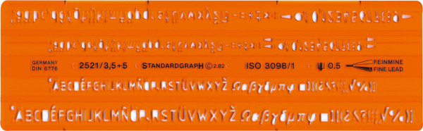 Standardgraph Gabarit trace-lettre isonorm