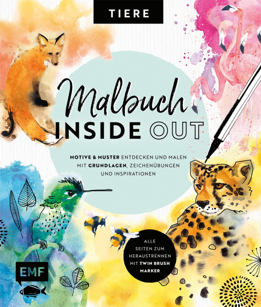 Edition Michael Fischer Malbuch Inside Out: Watercolor Tiere