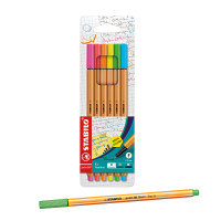 Stabilo Point 88 Fineliner-Set | 6 Neonfarben