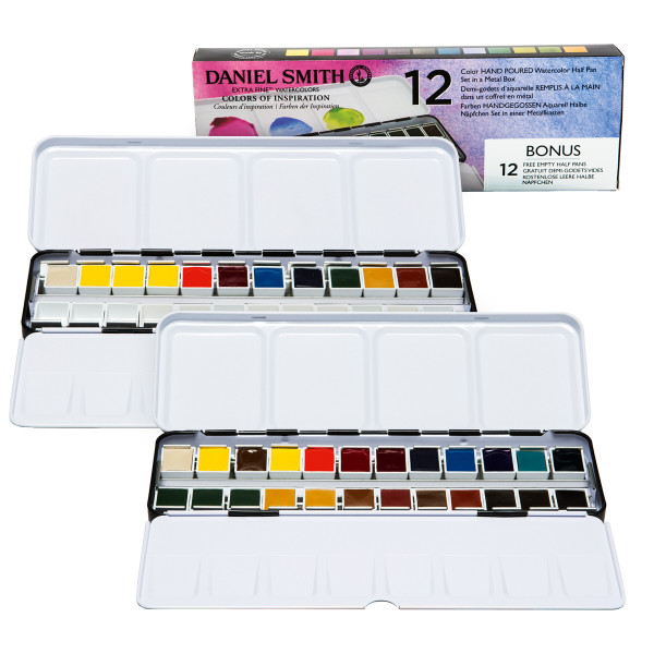 Daniel Smith Extra Fine™ Watercolors Sets dans une boîte en métal