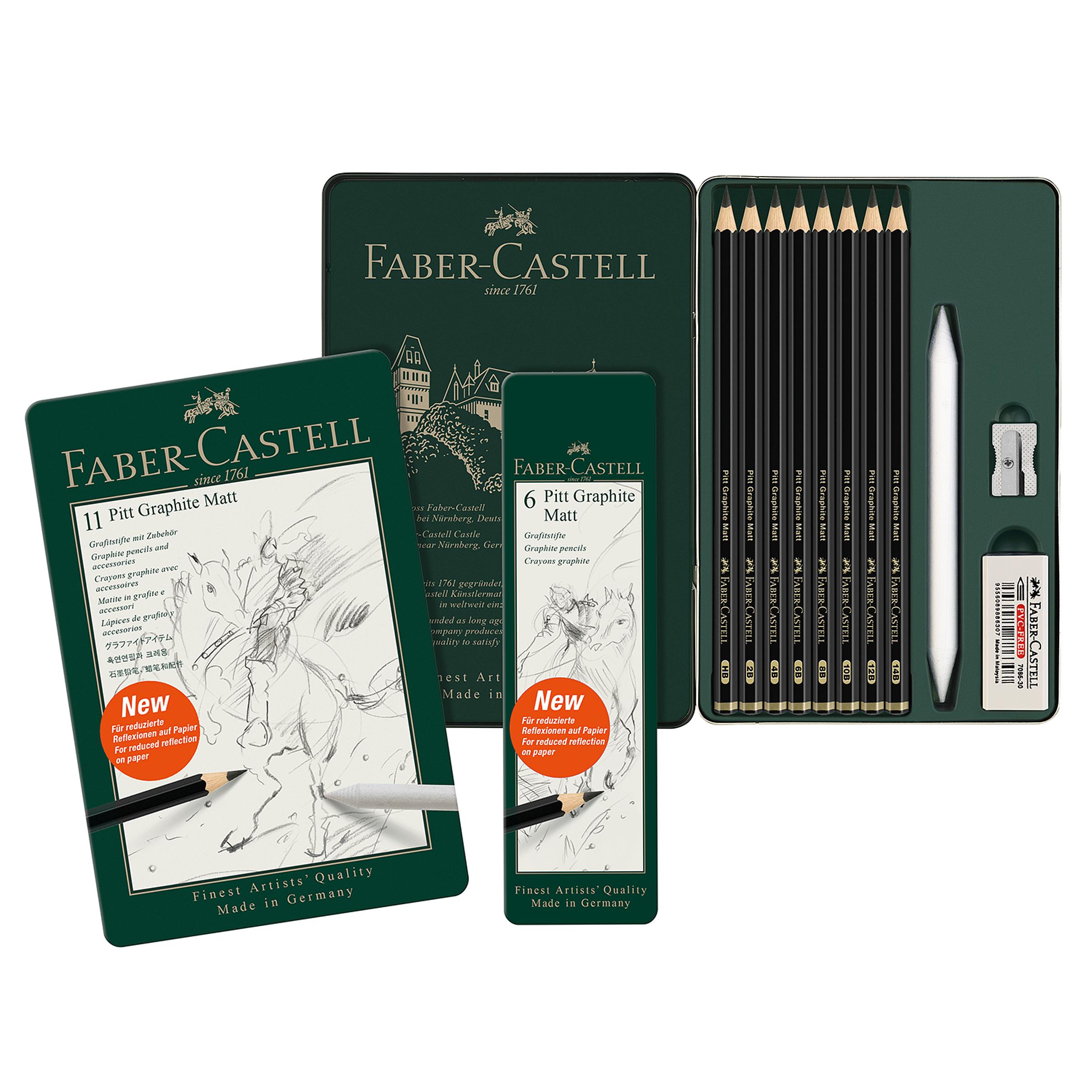 Crayon graphite 14B extra mat pour dessin esquisse Faber-Castell