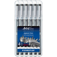Staedtler Pigment Liner-Set | 6 Stifte, schwarz